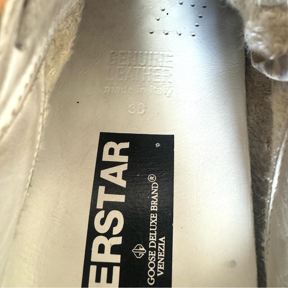 Golden Goose Super Star Glitter Leopard Print Leather Sneakers - Picture 15 of 17